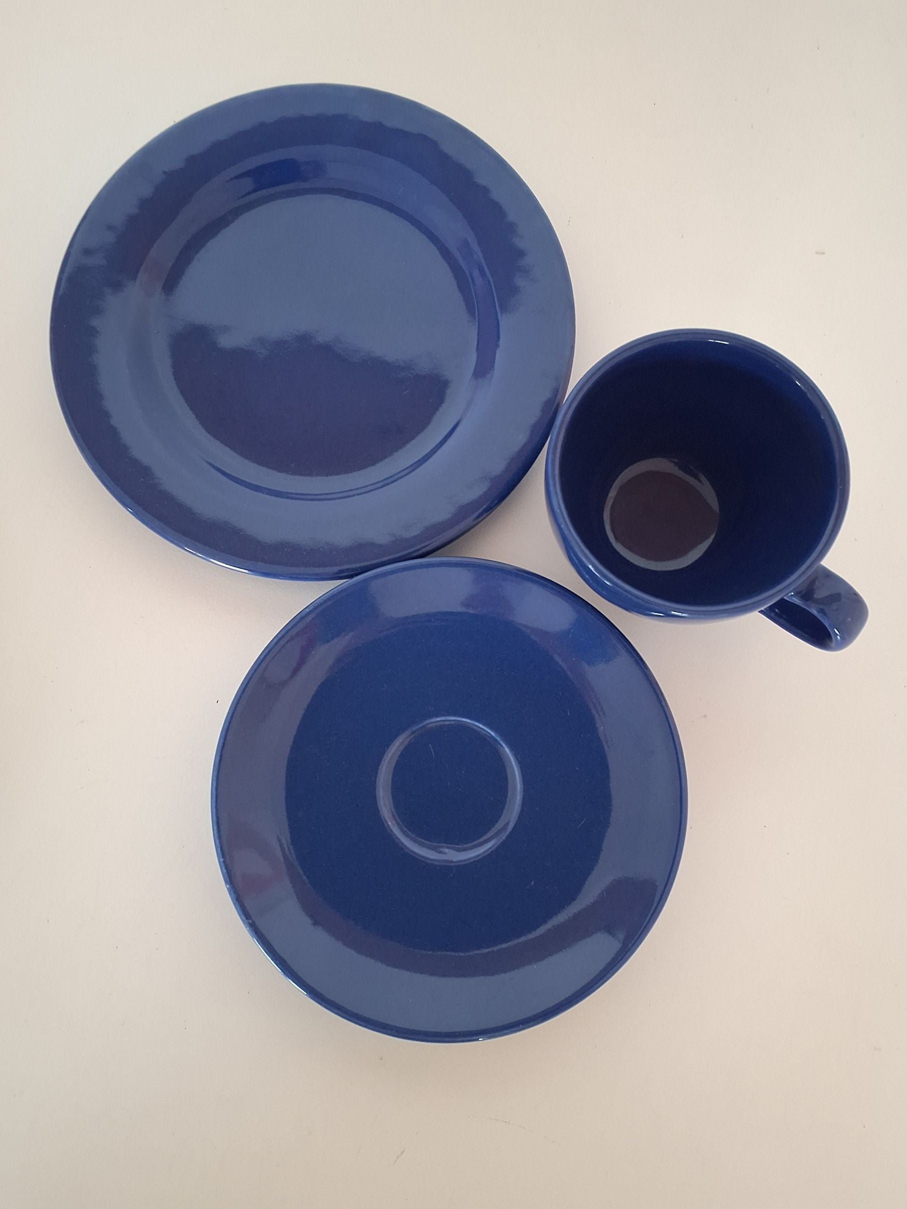 Blå kaffesæt